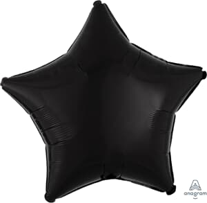 Star Metallic Black Anagram 45cm