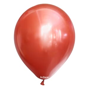 Kalisan Mirror Chrome Terracotta Red 5" (12cm) Latex Balloon