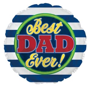 Best Dad Stripes Foil 43cm