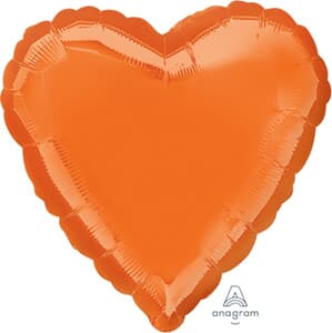 Anagram Heart Metallic Orange 45cm