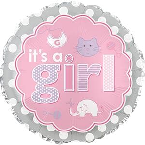 Its A Girl Baby Icons Foil 23cm