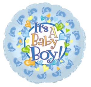 Baby Boy Footsies Foil balloon 11cm