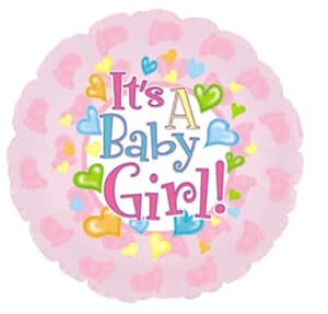 Baby Girl Footsies Foil balloon 11cm