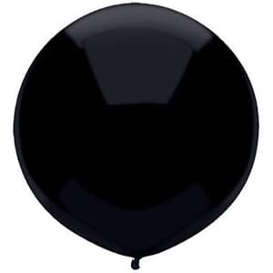 BSA 17" 43cm Round Outdoor Latex Balloons Pitch Black