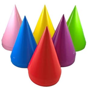 Party Hats Cone Neon Asst 18cm pack of 50