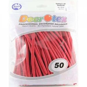 Sempertex 260s Fashion Red Modelling Balloons 50 pack