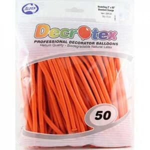 Sempertex 260s Fashion Orange Modelling Balloons 50 pack