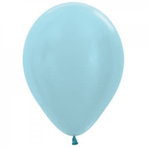 Satin Blue Sempertex Latex Balloon 12cm