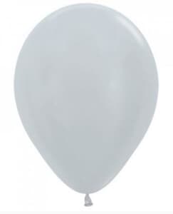 Sempertex Satin Silver Latex Balloon 5" (12cm)