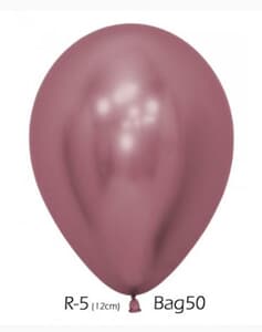 Sempertex Reflex Pink Latex Balloons 5" (12cm)