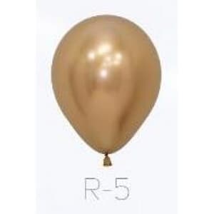 Sempertex Reflex Gold Latex Balloons 5" (12cm)