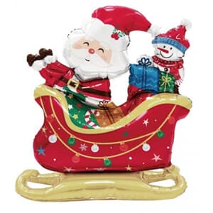 Standing Airz Santa Sleigh 79cm