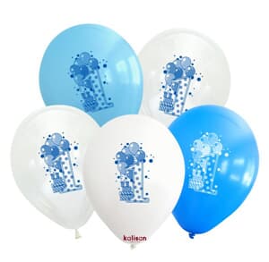 Kalisan 1st Birthday Blue Printed Latex Balloon 30cm (12iin)