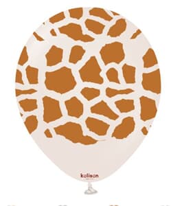 Kalisan Safari Giraffe Print White Sand 30cm (12") Latex 25ct