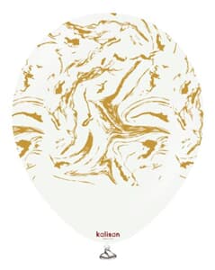 Kalisan Space Nebula Print White (Gold) 30cm (12") Latex 25ct
