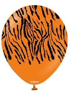 Kalisan Safari Tiger Print Orange 30cm (12") Latex 25ct