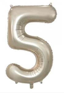 Number 5 Champagne 86cm (34 inch) Decrotex Foil Balloon