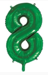 Number 8 Green 86cm (34 inch) Decrotex Foil Balloon