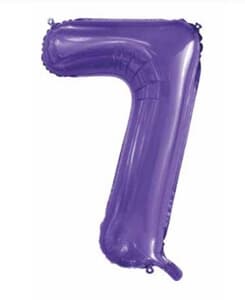 Number 7 Purple 86cm (34 inch) Decrotex Foil Balloon