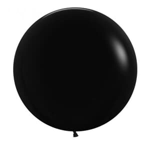 Fashion Black Round Sempertex Latex Balloon 60cm