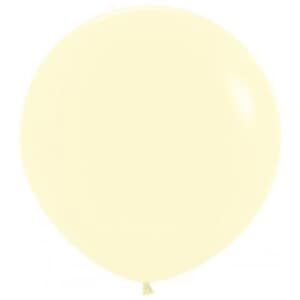 Sempertex Pastel Matte Yellow Latex Balloon 90cm
