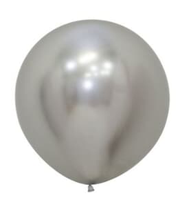 Sempertex Reflex Silver Latex Balloon 60cm Pack of 3