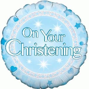 Oaktree On Your Christening Boy Holographic 45cm Foil