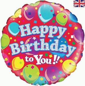 Oaktree Happy Birthday To You Holographic 45cm Foil