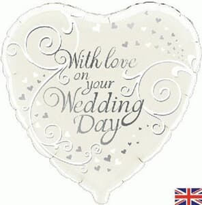 With Love On Your Wedding Day 45cm Foil.