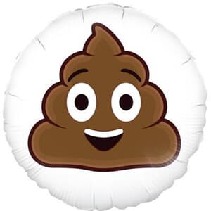 Oaktree Smiling Poop Emoji 45cm Foil