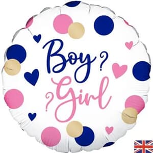 Oaktree Pink and Navy Boy or Girl Gender Reveal 45cm Foil