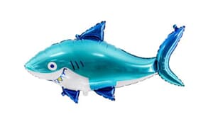 Party Deco Foil Balloon Shark Aqua 102x62cm