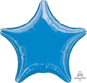 Star Metallic Blue Anagram packaged 45cm