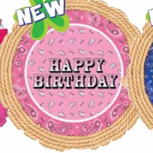 Happy Birthday Pink Bandana 45cm