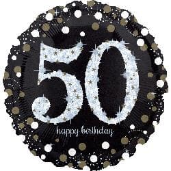 Sparkling Birthday 50 Holographic Sparkles 45cm