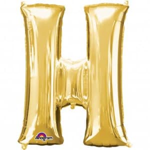 Letter H Gold 16" 40.5cm