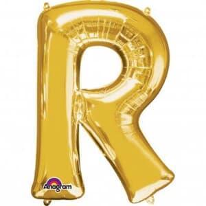 Letter R Gold 16" 40.5cm