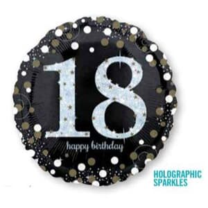 Sparkling Birthday 18 Holographic Sparkles 45cm