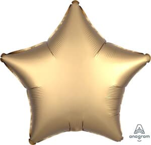 Star Satin Luxe Gold Sateen Anagram packaged 45cm
