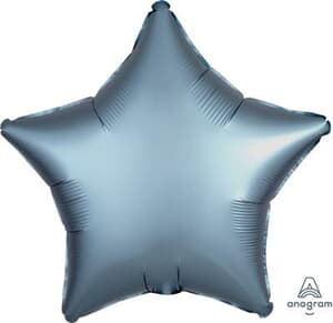 Star Satin Luxe Steel Blue Anagram packaged 45cm #