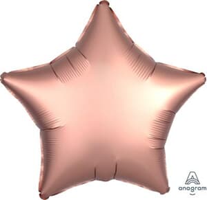 Star Satin Luxe Rose Copper Anagram packaged 45cm