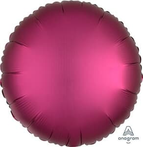 Circle Satin Luxe Pomegranate Anagram packaged 45cm