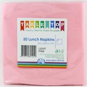 Alpen Lunch Napkins Light Pink 2ply