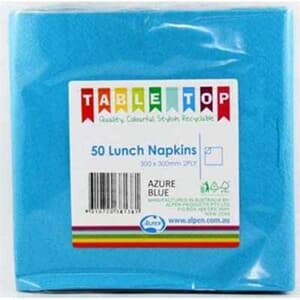 Alpen Lunch Napkins Azure Blue 2ply