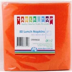 Alpen Lunch Napkins Orange 2ply