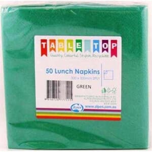 Alpen Lunch Napkins Green 2ply