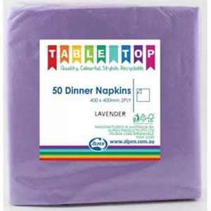 Alpen Dinner Napkins Lavender 2 ply