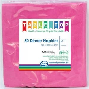 Alpen Dinner Napkins Magenta 2 ply