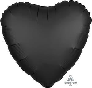 Heart Satin Luxe Onyx Anagram packaged 45cm
