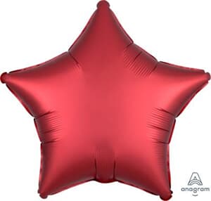 Star Satin Luxe Sangria Anagram packaged 45cm